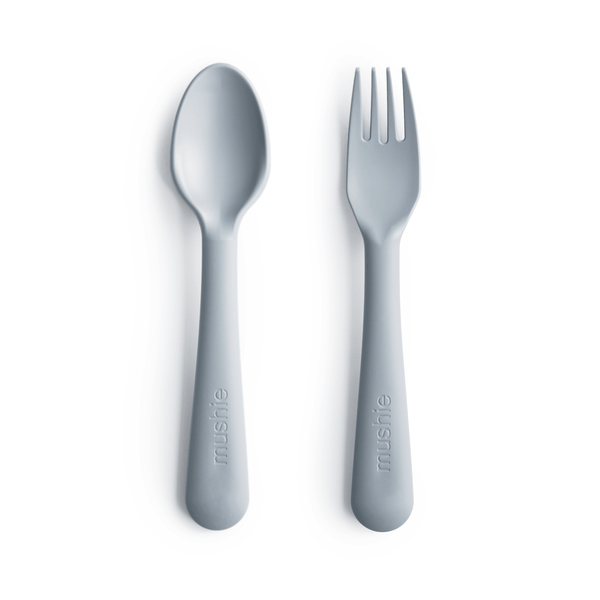 Mushie Fork and Spoon Set (Cloud) in Cyprus