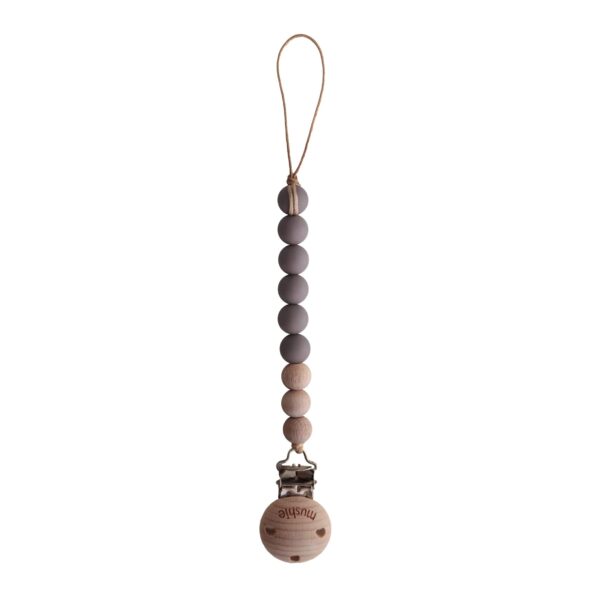 Mushie Pacifier Clip | Cleo (Ash) in Cyprus