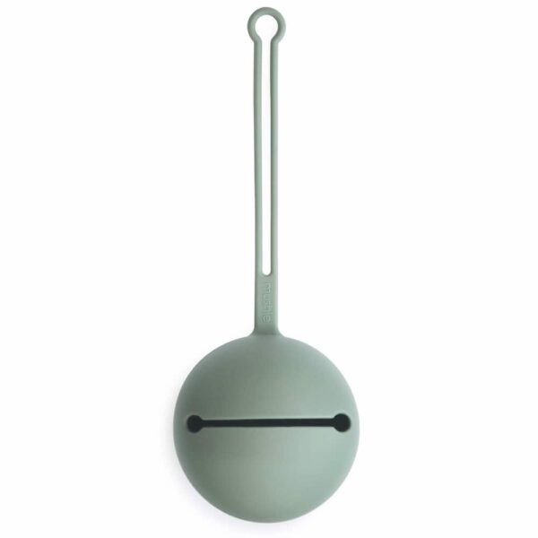 Mushie Silicone Pacifier Holder Case (Cambridge Blue) in Cyprus