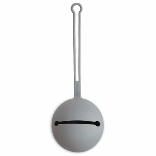 Mushie Silicone Pacifier Holder Case (Stone) in Cyprus