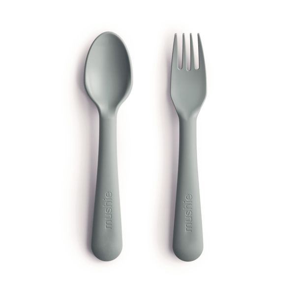 Mushie Fork and Spoon Set (Sage) in Cyprus