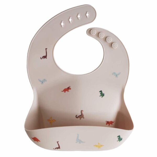 Mushie Silicone Bib (Dinosaurs) in Cyprus