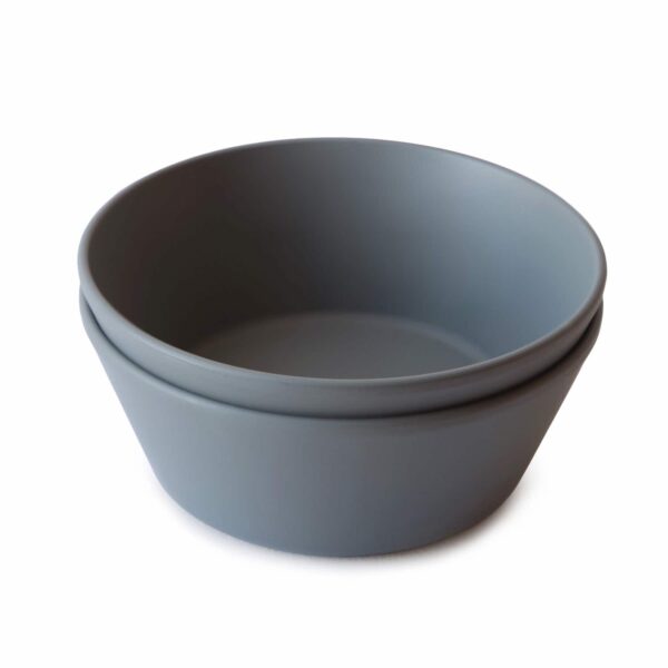 Mushie Round Dinnerware Bowl, Set of 2 (Smoke) in Cyprus