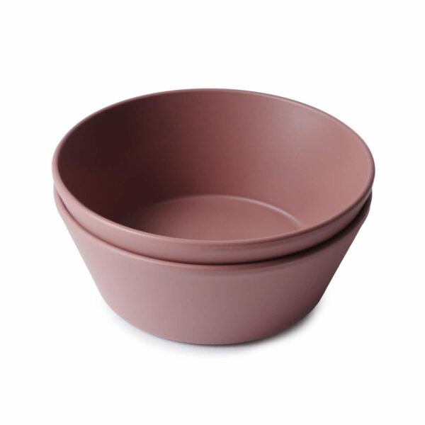Mushie Round Dinnerware Bowl, Set of 2 (Woodchuck) in Cyprus