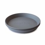 Mushie Round Dinnerware Plates, Set of 2 (Smoke) in Cyprus