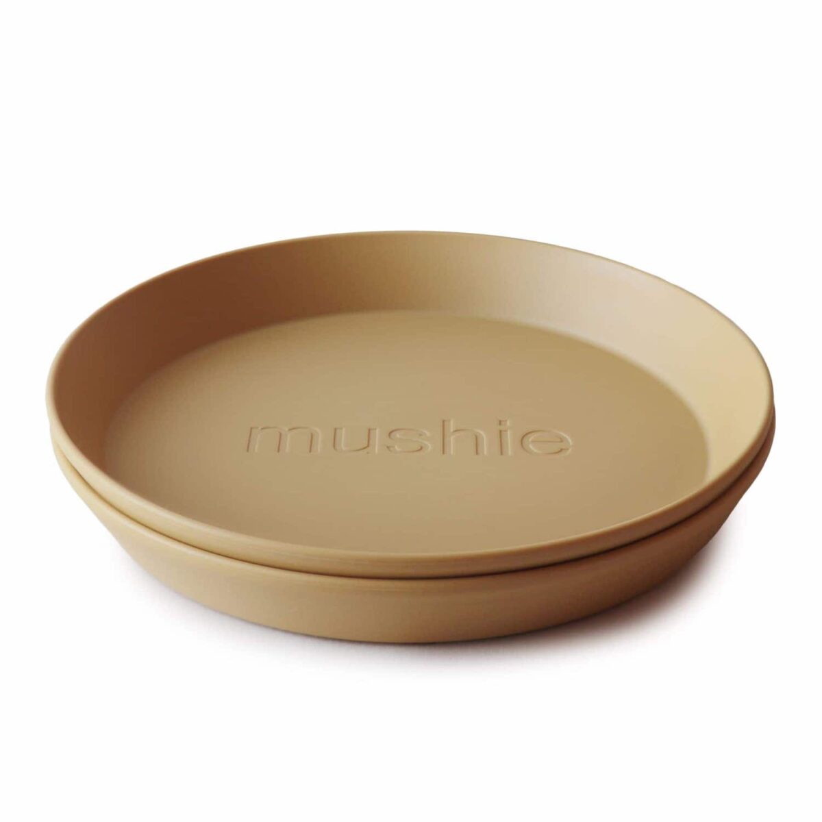 Mushie Round Dinnerware Plates, Set of 2 (Mustard) in Cyprus
