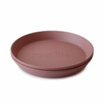 Mushie Round Dinnerware Plates, Set of 2 (Woodchuck) in Cyprus
