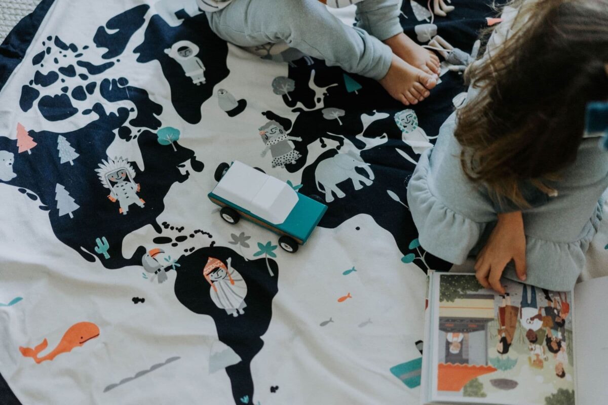 playandgo Worldmap/Stars Toy Storage Bag in Cyprus