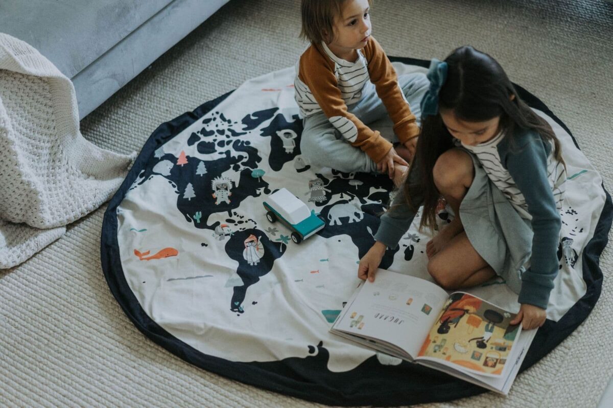 playandgo Worldmap/Stars Toy Storage Bag in Cyprus