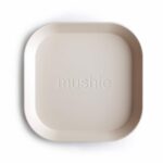 Mushie Square Dinnerware Plates, Set of 2 (Ivory) in Cyprus