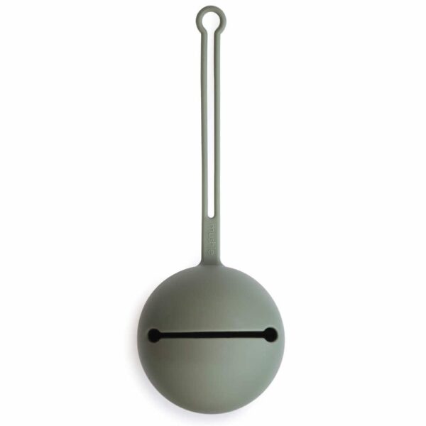 Mushie Silicone Pacifier Holder Case (Dried Thyme) in cyprus