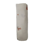 Muslin Swaddle Blanket Organic Cotton (Flowers) - Image 3