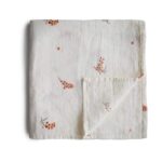 Muslin Swaddle Blanket Organic Cotton (Flowers)