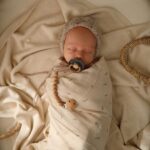 Muslin Swaddle Blanket Organic Cotton (Rocket Ship) - Image 4