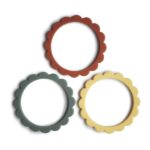 Flower Teething Bracelet 3-Pack (Sunshine/Dried Thyme/Clay)