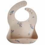 Silicone Bib (Lilac Flowers)