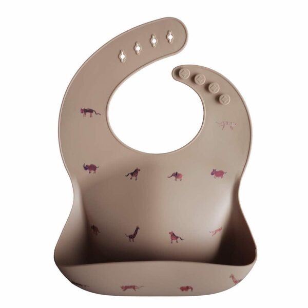 Silicone Bib safari.brown