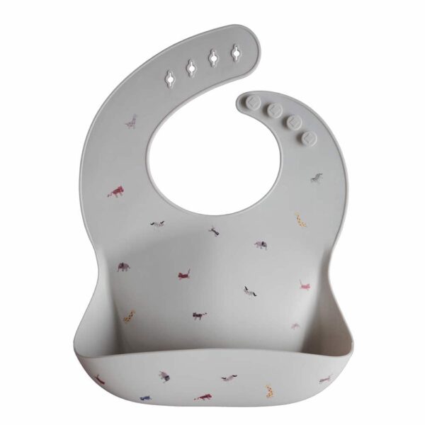 Silicone Bib safari.grey