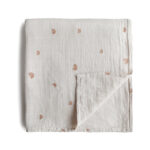 Muslin Swaddle Blanket Organic Cotton (Rainbows)