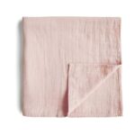 Muslin Swaddle Blanket Organic Cotton (Rose Vanilla)