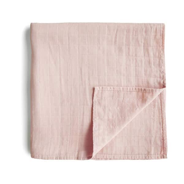 Muslin Swaddle Blanket Organic Cotton (Rose Vanilla)
