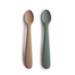 Silicone Feeding Spoons (Dried Thyme/Natural) 2-Pack