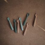 Silicone Feeding Spoons (Stone/Cloudy Mauve) 2-Pack - Image 4