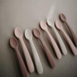 Silicone Feeding Spoons (Stone/Cloudy Mauve) 2-Pack - Image 3