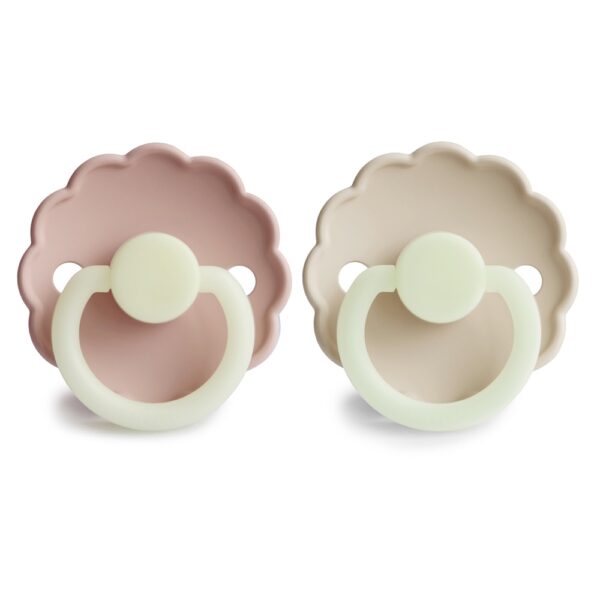 2 pack Blush+Cream Daisy NIGHT silicone front+front