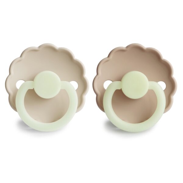 2 pack Cream+Croissant Daisy NIGHT silicone front+front
