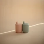 Mushie Silicone Sippy Cup - Cambridge Blue - Image 3