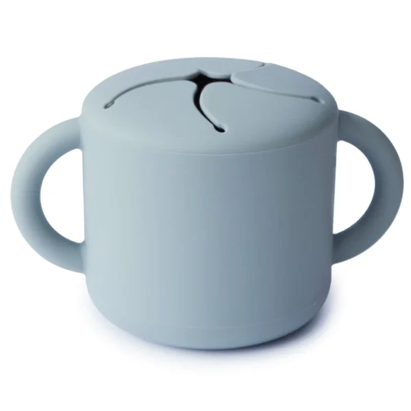 Mushie Silicone Snack Cup powder blue