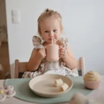 Mushie Silicone Training Cup + Straw - Soft Lilac - Image 4